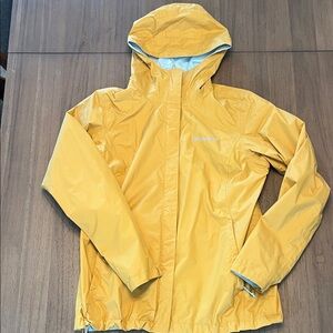 Columbia Yellow Mesh-Lined Rain Jacket